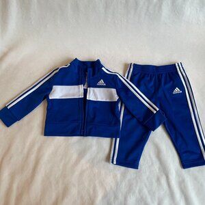 Blue Adidas 9-Month Track Suit in EUC